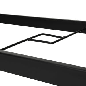 English Elm Tory Commercial Grade Rectangular Patio Table with Tempered Glass Top for Stylish Outdoor Dining Clear Top/Black Frame 35"W x 59"L TLH-SC-094L-BLK-GG