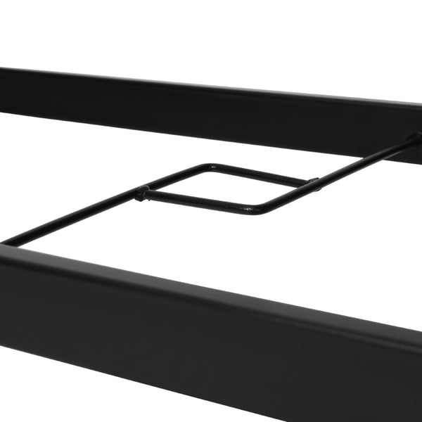 English Elm Tory Commercial Grade Rectangular Patio Table with Tempered Glass Top for Stylish Outdoor Dining Clear Top/Black Frame 35"W x 59"L TLH-SC-094L-BLK-GG