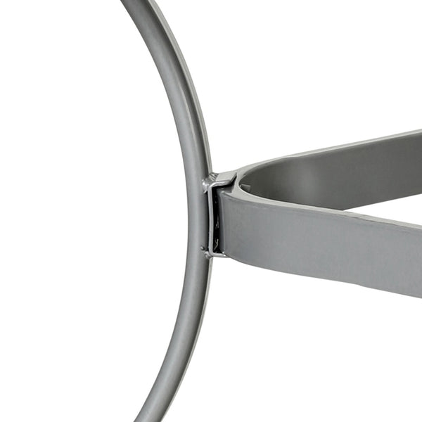 English Elm Tory Commercial Grade Rectangular Patio Table with Tempered Glass Top for Stylish Outdoor Dining Clear Top/Silver Frame 35"W x 59"L TLH-SC-094L-SV-GG