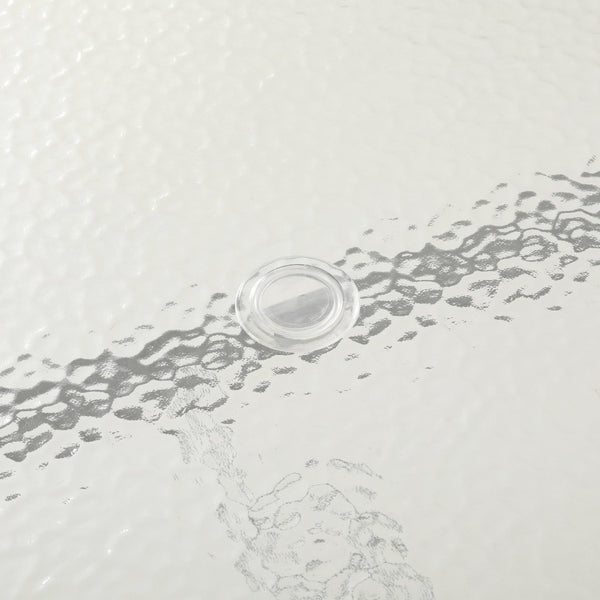 English Elm Tory Commercial Grade Rectangular Patio Table with Tempered Glass Top for Stylish Outdoor Dining Clear Top/Silver Frame 35"W x 59"L TLH-SC-094L-SV-GG