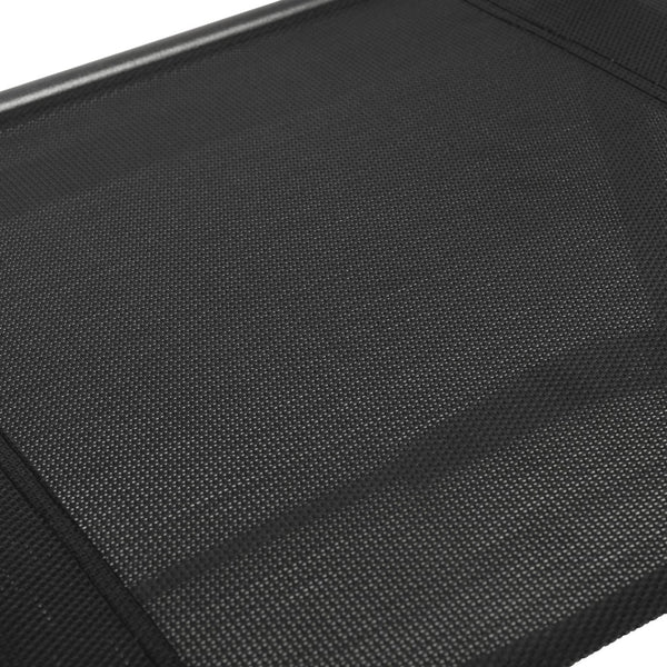 English Elm Brazos Set of 2 Durable Indoor/Outdoor Folding Chairs with Comfortable Textilene Fabric Seats Black TLH-SC-097-BLK-02-GG