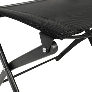 English Elm Brazos Set of 2 Durable Indoor/Outdoor Folding Chairs with Comfortable Textilene Fabric Seats Black TLH-SC-097-BLK-02-GG