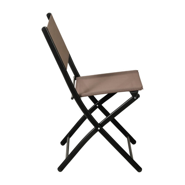 English Elm Brazos Set of 2 Durable Indoor/Outdoor Folding Chairs with Comfortable Textilene Fabric Seats Brown TLH-SC-097-BRN-02-GG