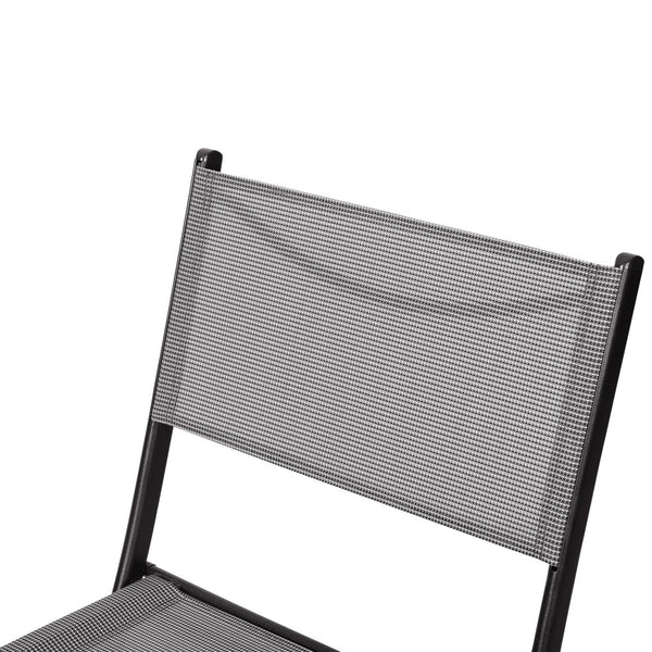 English Elm Brazos Set of 2 Durable Indoor/Outdoor Folding Chairs with Comfortable Textilene Fabric Seats Gray TLH-SC-097-GRY-02-GG