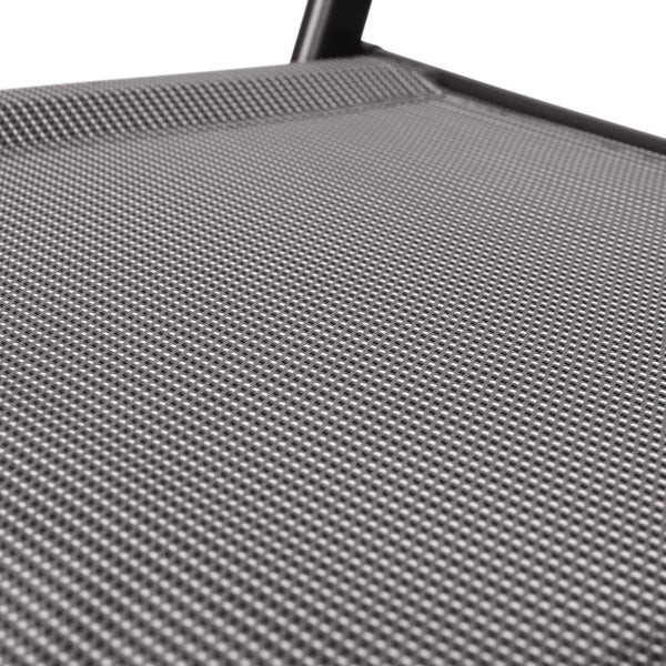 English Elm Brazos Set of 2 Durable Indoor/Outdoor Folding Chairs with Comfortable Textilene Fabric Seats Gray TLH-SC-097-GRY-02-GG