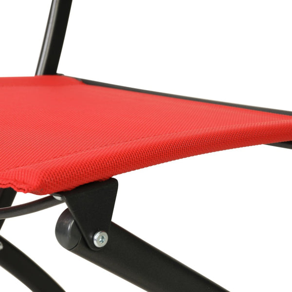 English Elm Brazos Set of 2 Durable Indoor/Outdoor Folding Chairs with Comfortable Textilene Fabric Seats Red TLH-SC-097-RED-02-GG