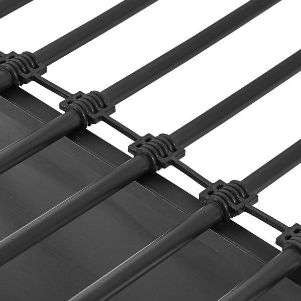 English Elm Jake Loft Bed Frame with Desk - Space-Saving Elevated Sleeping and Study Solution for Kids & Teens Black Twin TLN-YH0226-T-BLK-GG