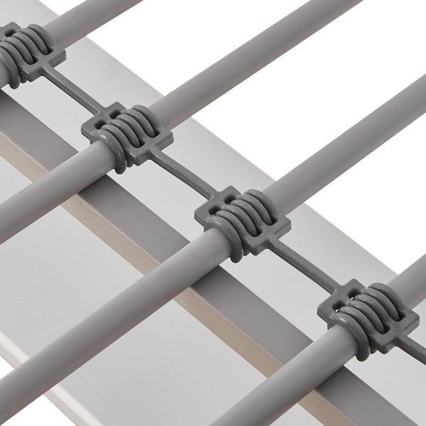 English Elm Jake Loft Bed Frame with Desk - Space-Saving Elevated Sleeping and Study Solution for Kids & Teens Gray Twin TLN-YH0226-T-GRY-GG