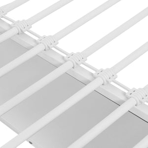 English Elm Jake Loft Bed Frame with Desk - Space-Saving Elevated Sleeping and Study Solution for Kids & Teens White Twin TLN-YH0226-T-WHT-GG