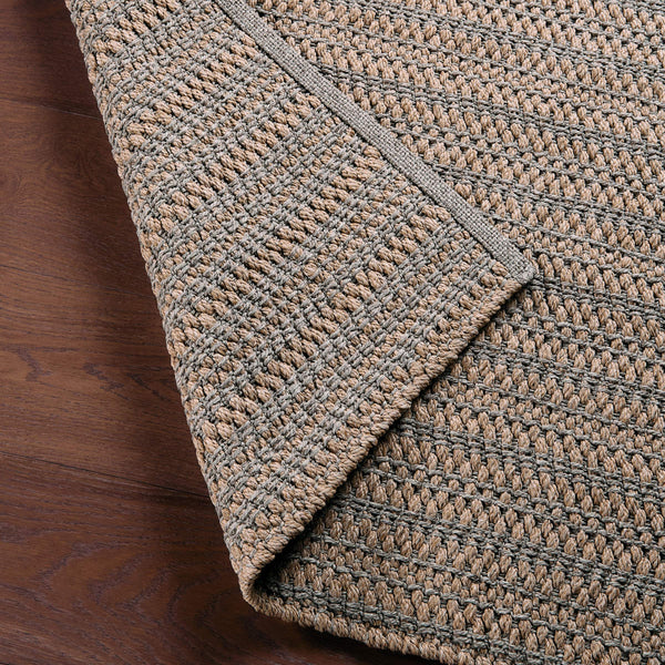 Jaipur Living Jaipur Living Elmas Handwoven Polypropylene Striped Rug for Indoor Outdoor Spaces Tan RUG158372