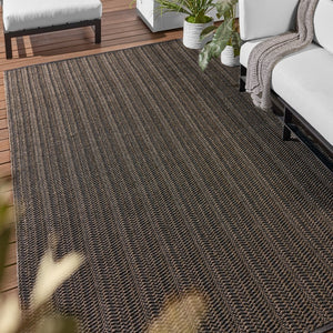 Jaipur Living Talin Elmas Tln02 Handwoven Handmade 100% Polypropylene Lines Stripes Outdoor Rug Gray 100% Polypropylene Rug158379
