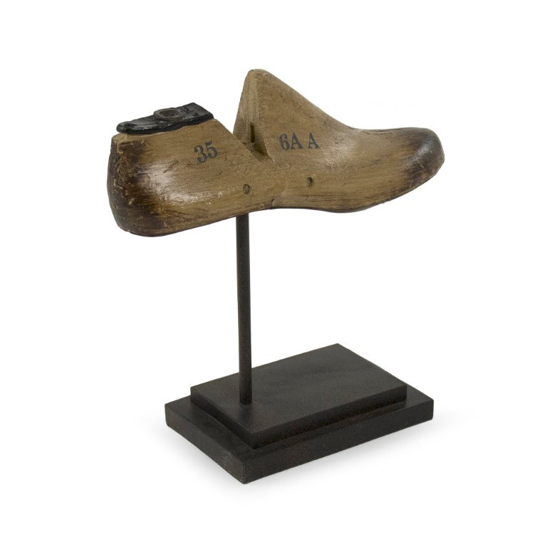 Zentique Resin Vintage Shoe Sculpture on Stand — 9.5"x10" Decorative Accent for Entryway, Shelf, Boutique Display TM4014039