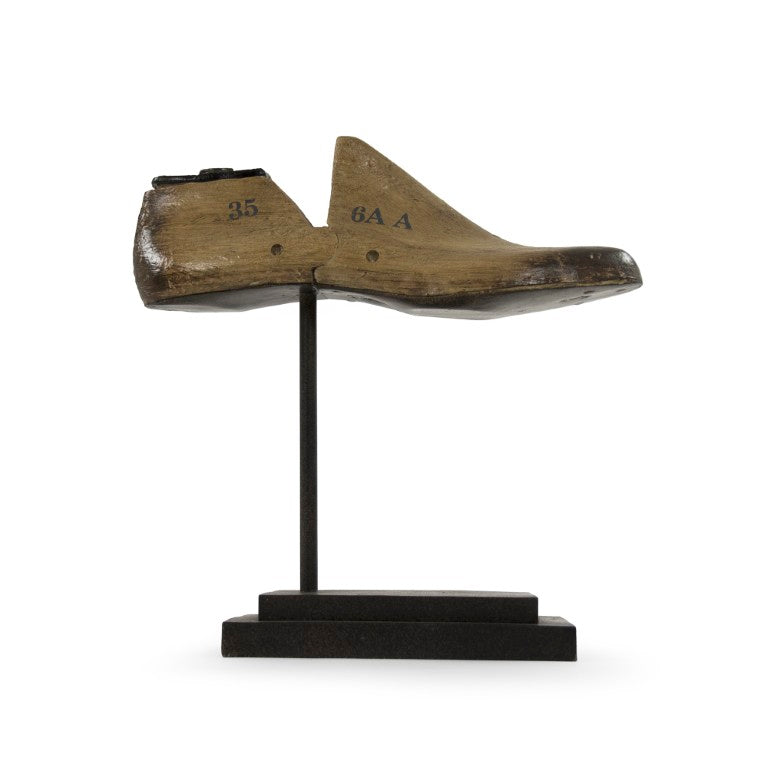 Zentique Resin Vintage Shoe Sculpture on Stand — 9.5"x10" Decorative Accent for Entryway, Shelf, Boutique Display TM4014039