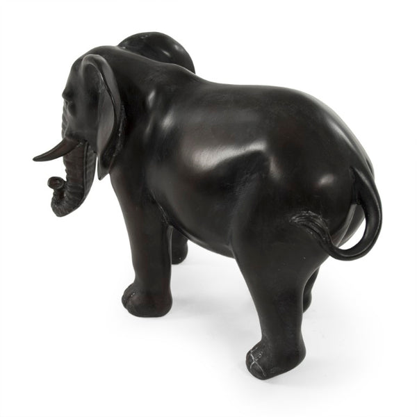 Zentique Resin Elephant Statue with Lifelike Detail, Smooth Neutral Finish, Durable Lightweight Décor Accent TME4617001CO