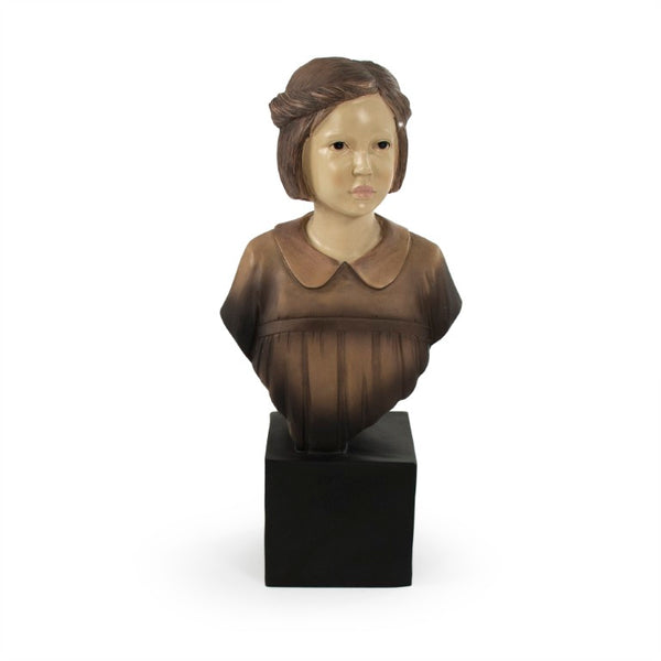 Zentique Resin Girl Bust — Elegant 16.5" Sculptural Accent, Durable Resin Finish for Shelves, Mantels, Vignettes TME4617102