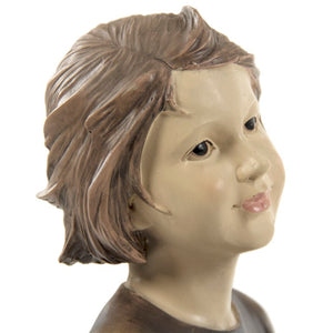 Zentique Resin Girl on Scooter figurine, hand-finished whimsical décor with durable resin finish for gifting and display W12 x H23.5 x D8.5 TME4617210