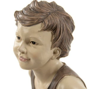 Zentique Resin Girl on Scooter figurine, hand-finished whimsical décor with durable resin finish for gifting and display W15 x H22 x D8.5 TME4617211