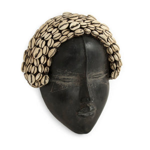 Zentique Resin Woman Mask — Modern Sculptural Wall Accent, Smooth Paint-Ready Finish, Lightweight 10.5x12" TMF4817309