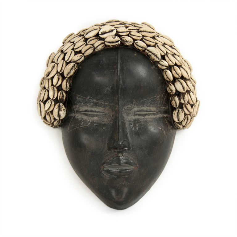 Zentique Resin Woman Mask — Modern Sculptural Wall Accent, Smooth Paint-Ready Finish, Lightweight 10.5x12" TMF4817309