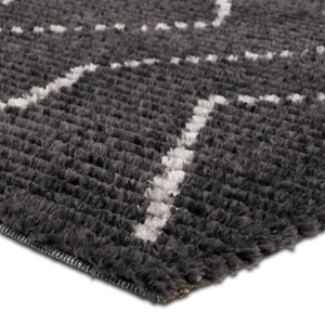 Jaipur Living Tamry Nerissa Tmr04 Powerloomed Machinemade 100% Polyester Moroccan / Bohemian Tribal Indoor Rug Black 100% Polyester, Jute & Cotton Rug161761