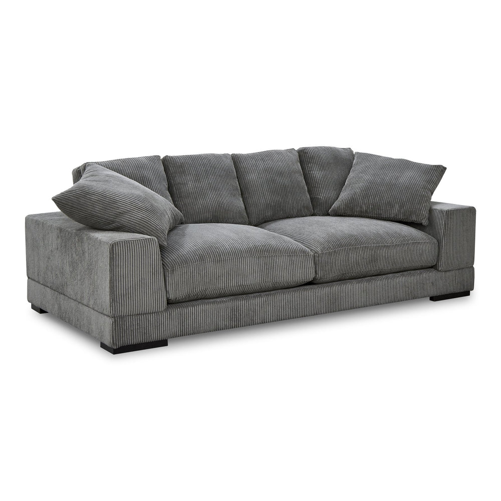 Moe's Home Plunge Sofa - Elegant Comfort With Plush Cushions And Durable Eucalyptus Frame For Cozy Spaces Grey Upholstery, 100% Polyester,Solid Eucalyptus Frame,Plywood
(Fixed Rubber Wood Feet) Tn-1021-25