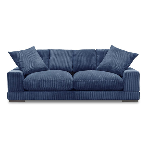 Moe's Home Plunge Sofa - Elegant Comfort With Plush Cushions And Durable Eucalyptus Frame For Cozy Spaces Blue Upholstery, 100% Polyester,Solid Eucalyptus Frame,Plywood
(Fixed Rubber Wood Feet) Tn-1021-46
