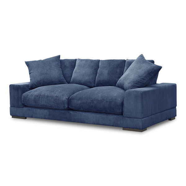 Moe's Home Plunge Sofa - Elegant Comfort With Plush Cushions And Durable Eucalyptus Frame For Cozy Spaces Blue Upholstery, 100% Polyester,Solid Eucalyptus Frame,Plywood
(Fixed Rubber Wood Feet) Tn-1021-46