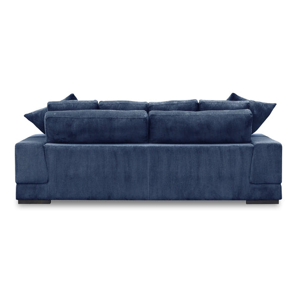 Moe's Home Plunge Sofa - Elegant Comfort With Plush Cushions And Durable Eucalyptus Frame For Cozy Spaces Blue Upholstery, 100% Polyester,Solid Eucalyptus Frame,Plywood
(Fixed Rubber Wood Feet) Tn-1021-46