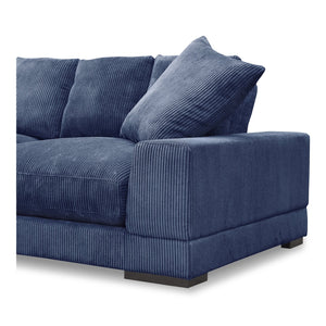 Moe's Home Plunge Sofa - Elegant Comfort With Plush Cushions And Durable Eucalyptus Frame For Cozy Spaces Blue Upholstery, 100% Polyester,Solid Eucalyptus Frame,Plywood
(Fixed Rubber Wood Feet) Tn-1021-46