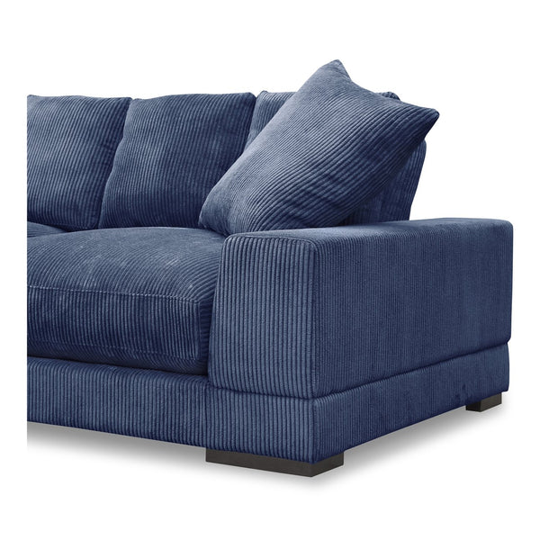Moe's Home Plunge Sofa - Elegant Comfort With Plush Cushions And Durable Eucalyptus Frame For Cozy Spaces Blue Upholstery, 100% Polyester,Solid Eucalyptus Frame,Plywood
(Fixed Rubber Wood Feet) Tn-1021-46
