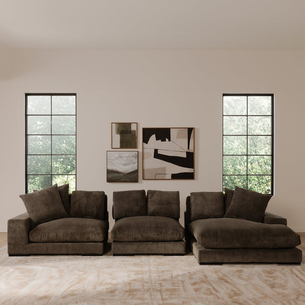 Moe's Home Plunge Large Sectional Sofa - Elegant Comfort With Versatile Reversible Chaise For Stylish Relaxation Grey Upholstery, 100% Polyester,Solid Eucalyptus Frame,Plywood
(Fixed Rubber Wood Feet) Tn-1028-25