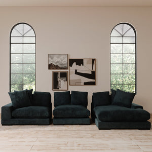 Moe's Home Plunge Large Sectional Sofa - Elegant Comfort With Versatile Reversible Chaise For Stylish Relaxation Blue Upholstery, 100% Polyester,Solid Eucalyptus Frame,Plywood
(Fixed Rubber Wood Feet) Tn-1028-46