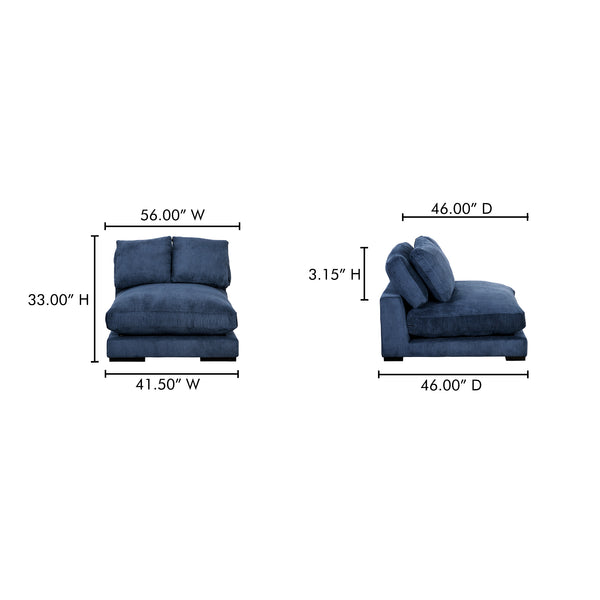 Moe's Home Plunge Large Sectional Sofa - Elegant Comfort With Versatile Reversible Chaise For Stylish Relaxation Blue Upholstery, 100% Polyester,Solid Eucalyptus Frame,Plywood
(Fixed Rubber Wood Feet) Tn-1028-46