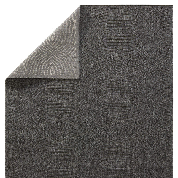 Jaipur Living Nikki Chu Tajiri Trellis Polypropylene Indoor Outdoor Rug with Geometric Gray Pattern RUG150956