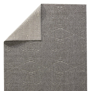 Jaipur Living Nikki Chu Trellis Polypropylene Indoor Outdoor Rug with Looped Flatwoven Gray Texture RUG150960