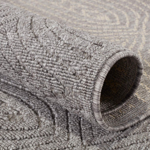 Jaipur Living Nikki Chu Trellis Polypropylene Indoor Outdoor Rug with Looped Flatwoven Gray Texture RUG150960