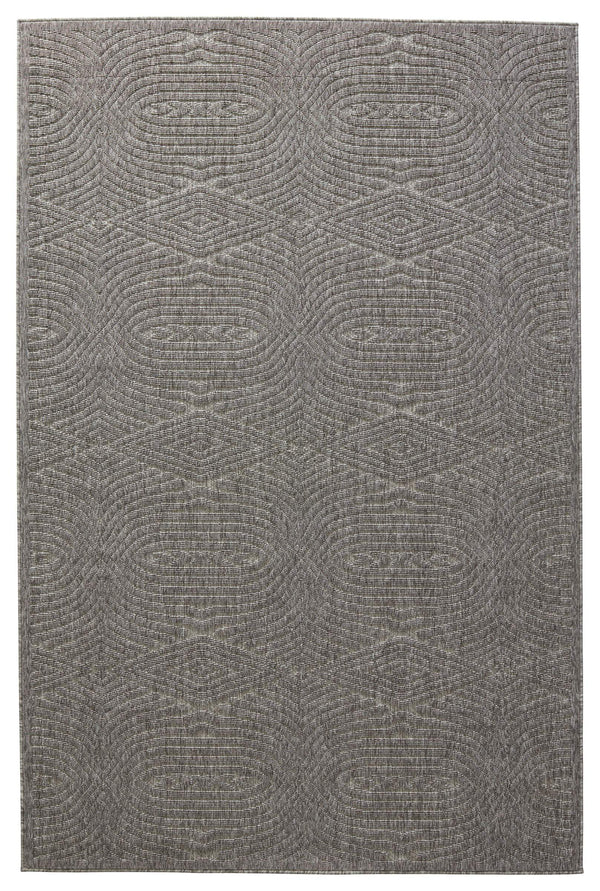 Jaipur Living Nikki Chu Trellis Polypropylene Indoor Outdoor Rug Weather Resistant Global Gray RUG150946