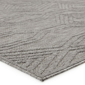 Jaipur Living Nikki Chu Jaipur Adana Polypropylene Trellis Runner Rug for Porch or Entryway Gray 9'3"X12' RUG150974