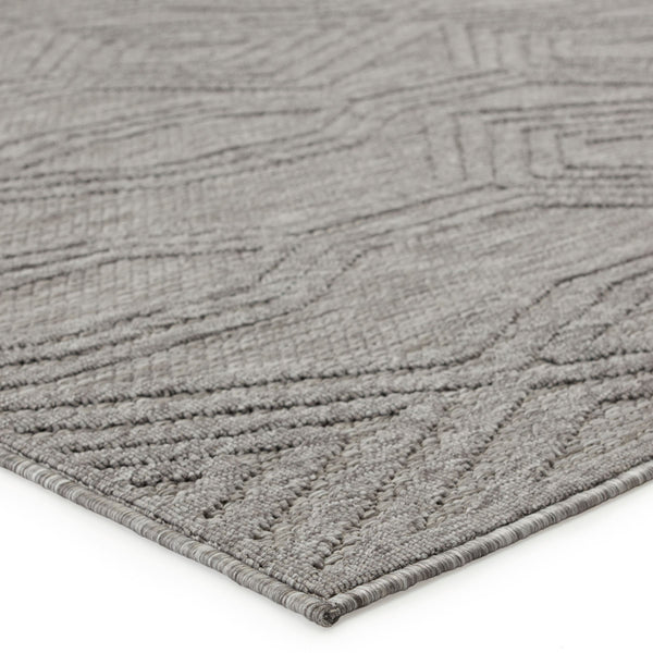 Jaipur Living Nikki Chu Jaipur Adana Polypropylene Trellis Runner Rug for Porch or Entryway Gray 9'3"X12' RUG150974