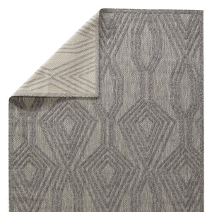 Jaipur Living Nikki Chu Jaipur Adana Polypropylene Trellis Runner Rug for Porch or Entryway Gray 9'3"X12' RUG150974