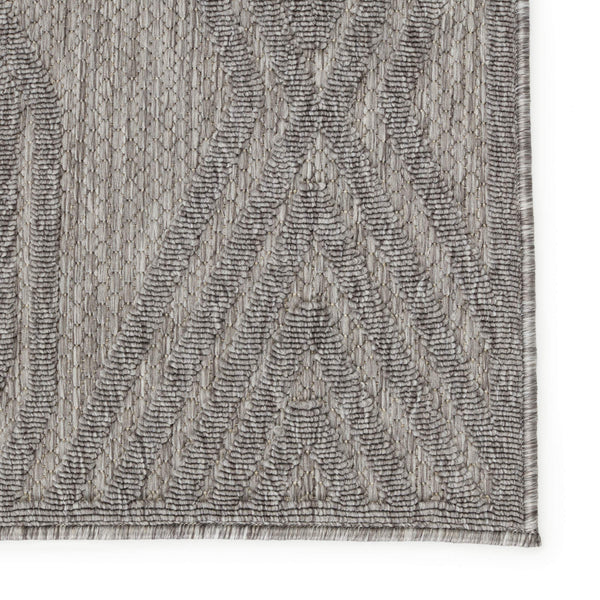 Jaipur Living Nikki Chu Jaipur Adana Polypropylene Trellis Runner Rug for Porch or Entryway Gray 9'3"X12' RUG150974