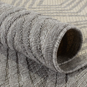 Jaipur Living Nikki Chu Jaipur Adana Polypropylene Trellis Runner Rug for Porch or Entryway Gray 9'3"X12' RUG150974