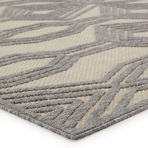 Jaipur Living Nikki Chu Jaipur Adana Polypropylene Trellis Runner Rug for Porch or Entryway Cream 8'X10' RUG150985