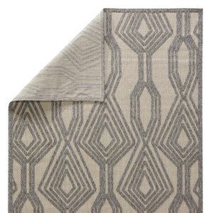 Jaipur Living Nikki Chu Jaipur Adana Polypropylene Trellis Runner Rug for Porch or Entryway Cream 8'X10' RUG150985