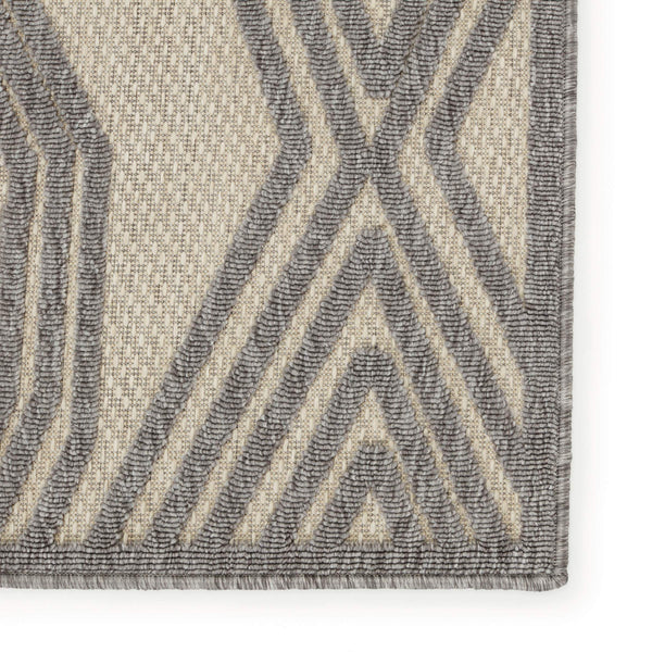 Jaipur Living Nikki Chu Jaipur Adana Polypropylene Trellis Runner Rug for Porch or Entryway Cream 8'X10' RUG150985
