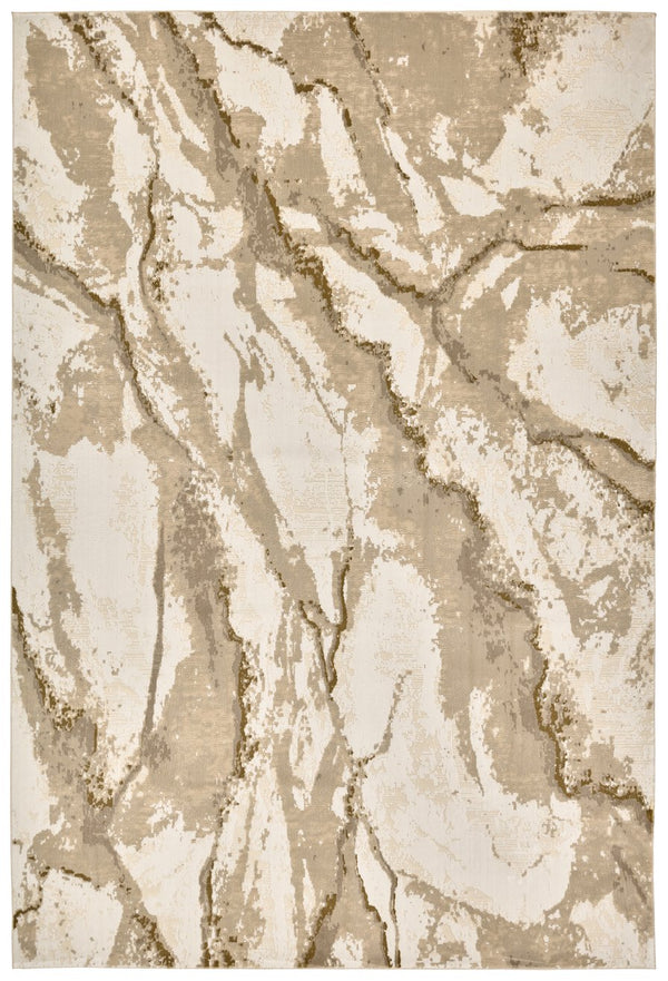 Jaipur Living Toprak Natura Top02 Powerloomed Machinemade 100% Polyester Abstract Abstract Indoor Rug Ivory 100% Polyester Rug162471