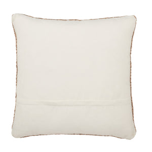 Jaipur Living Vibe by Jaipur Living Lindy Woven Geometric Polyester Indoor Outdoor Square Accent Pillow Tan PLW103740