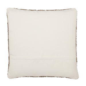 Jaipur Living Vibe by Jaipur Living Lindy Woven Geometric Polyester Indoor Outdoor Square Accent Pillow Gray PLW103741