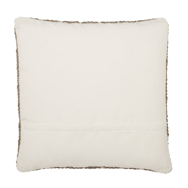 Jaipur Living Vibe by Jaipur Living Lindy Woven Geometric Polyester Indoor Outdoor Square Accent Pillow Gray PLW103741