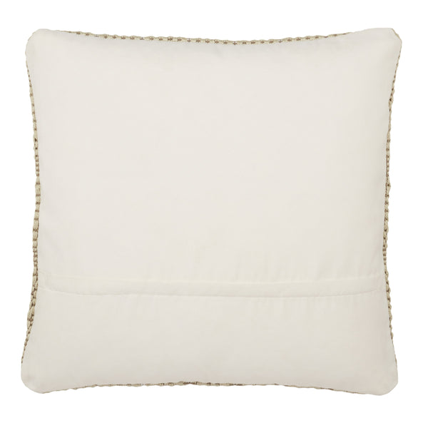 Jaipur Living Vibe by Jaipur Living Torren Woven Geometric Pillow Cover Indoor Outdoor Boho Accent Light Green PLC102464